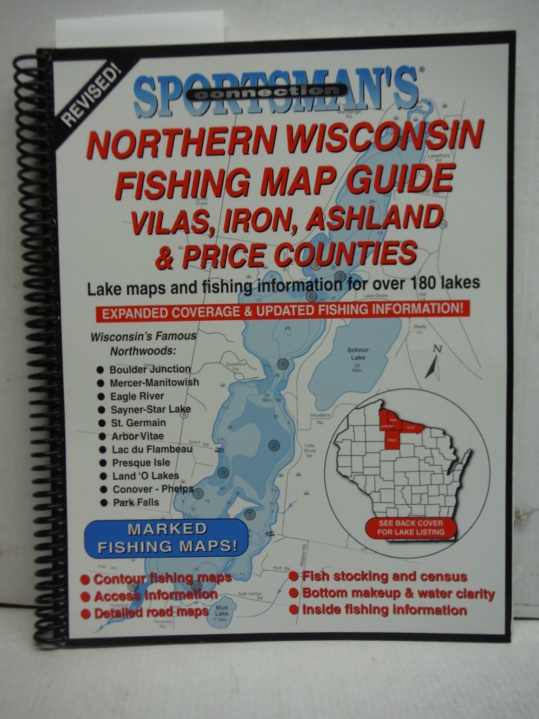 Sportsman's Connection Northern Wisconsin Fishing Map Guide Vilas Area