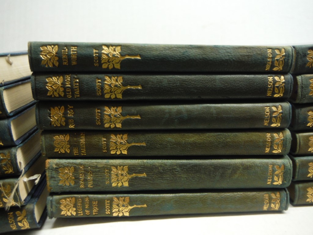 Set of 25 English Antique Books by Sir Walter Scott - Fireside Antiques
