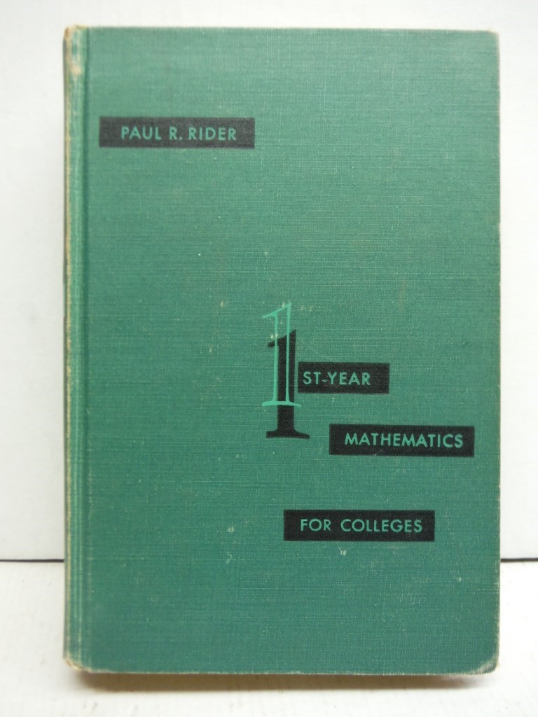 1st-year Mathematics For Colleges