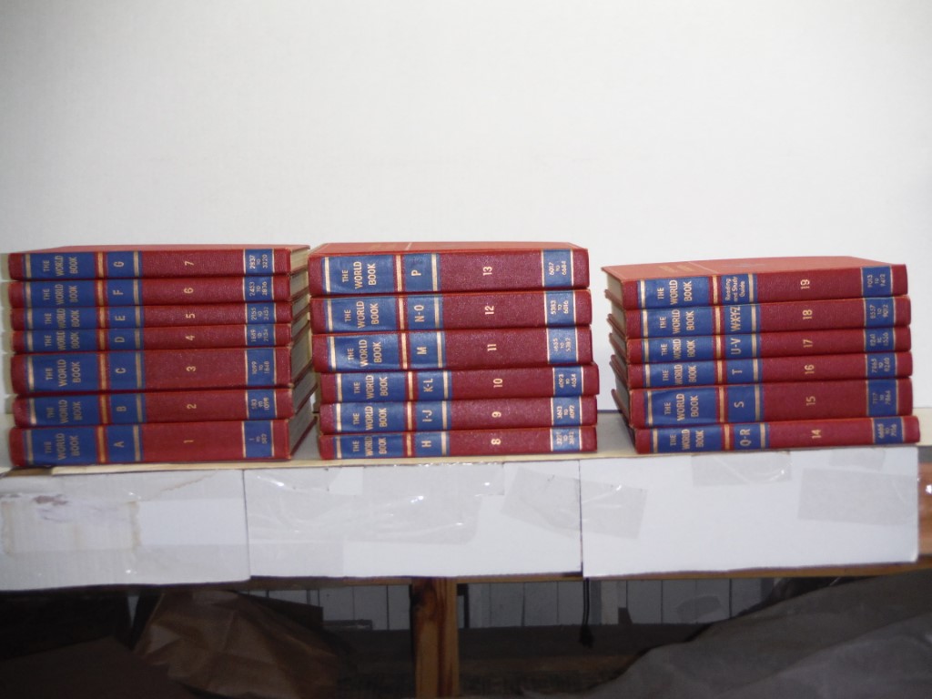 1958 WORLD BOOK ENCYCLOPEDIA SET, 19 volumes