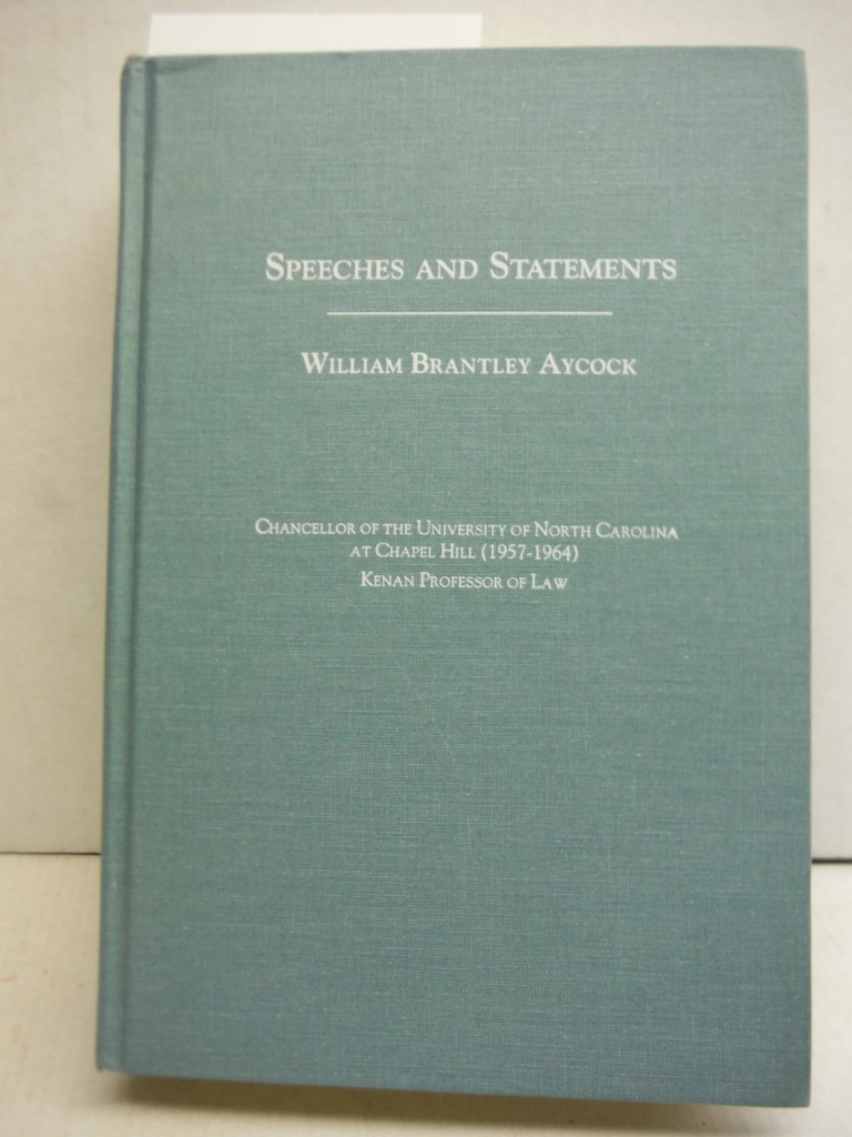 Speeches and Statements (1957-1989)