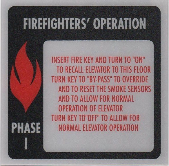 FSP1-B PHASE I FIRE SIGN 6X6
